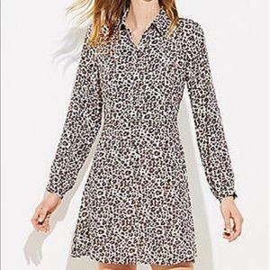NWT LOFT Leopard shirtdress